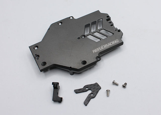 Reflex Racing RX28SE-08 24mm battery main chassis conversion kit for RC cars, including chassis components and hardware.