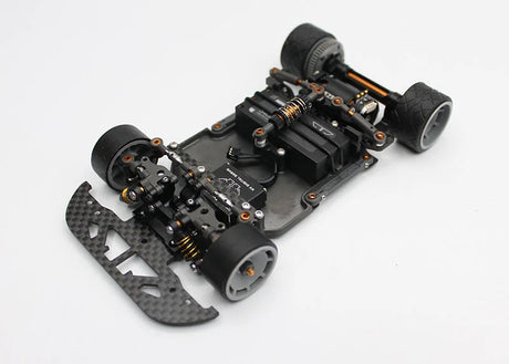 Reflex Racing RX28SE Champions Edition 2WD RC car kit with sleek design and detailed components, ready for racing.