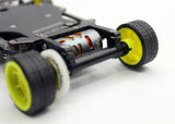 Reflex Racing RX28K 1/28 2WD RC car kit Gen 2 with detailed chassis and sleek design, ready for high-speed racing.