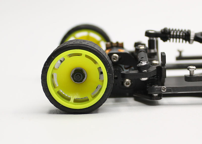 Reflex Racing RX28K 1/28 2WD RC car kit Gen 2, detailed view of the miniature remote-controlled racing car.