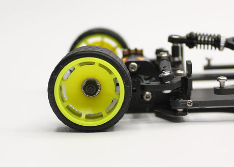 Reflex Racing RX28K 1/28 2WD RC car kit Gen 2, detailed view of the miniature remote-controlled racing car.