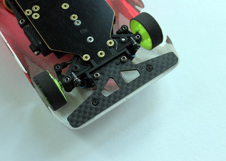 Reflex Racing RX503 RC car parts carbon fiber front bumper with sleek, lightweight design for pan cars and high-performance racing.