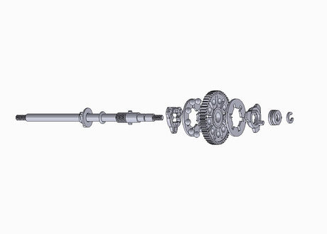 Reflex Racing RX515V4 lightweight ball differential assembly for RC cars, showing detailed mechanical parts and construction.