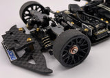 Reflex Racing RX516V2 titanium reverse thread adjustable front axles for RC cars, showing the sleek metallic finish and threading details.