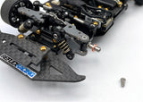 Reflex Racing RX516V2 titanium reverse thread adjustable front axles for RC cars, showcasing the lightweight, durable metal construction.