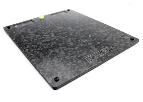 Reflex Racing RX521V2 forged carbon fiber RC car setup board with 165x200mm surface for precise tuning and adjustments.