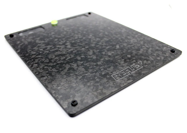 Reflex Racing RX521V2 forged carbon fiber RC car setup board with 165x200mm surface for precise tuning and adjustments.