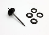 Reflex Racing RX526 Diff Covers for Pn Racing Gear Diff, black metal construction, with detailed design, mounted on a differentials assembly.