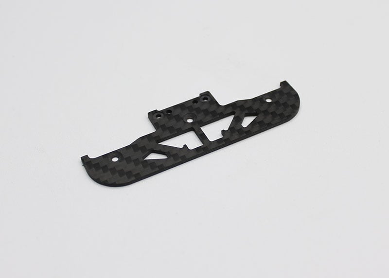 Reflex Racing RX533 Ocho front bumper for RC cars, durable black plastic with mounting hardware, designed for off-road racing.