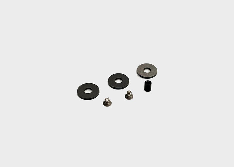 Reflex Racing RX534 RC car mass damper set with multiple dampers and mounting hardware on a white background.