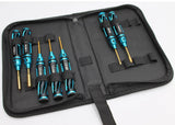 Reflex Racing RX537 Tool Kit V3 with various tools arranged neatly, designed for RC car maintenance and repairs.
