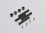 Reflex Racing RX539 RC car body post system, durable black plastic parts for remote control vehicle assembly.