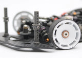 Reflex Racing RX539 RC car body post system with black and silver components, designed for durable remote control car assembly.
