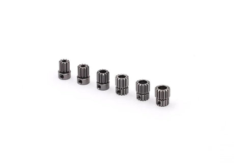 Reflex Racing RX540 64 Pitch hard coated aluminum pinion gear set for RC cars, featuring durable metal teeth and precise fit.