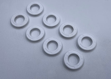 Reflex Racing speed dish side wall plate set for RC cars, compatible with 22.0 to 22.6mm wheels, includes four plates.