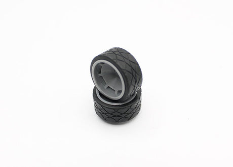 Reflex Racing RX602-30 11mm radial tire with 30° tread pattern for RC cars, showing the tire's sidewall and tread design.