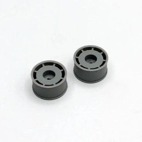 Reflex Racing RX607R125G gray flat dish AWD rear wheel for RC cars with +1.25 offset, showcasing a durable plastic construction.