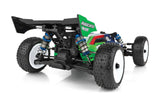 Team Associated Reflex 14B RC buggy kit with detailed chassis and suspension components, ready for off-road racing.