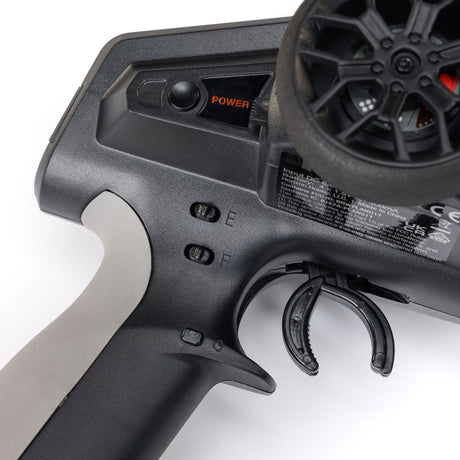 Spektrum DXC+ 12-channel DSMR+ transmitter with SR615 receiver, black radio controller for remote RC drone or car.