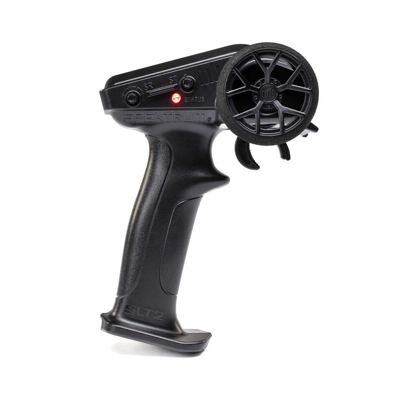 Spektrum SLT2 2-channel 2.4GHz transmitter with ergonomic design and control sticks, used for remote control models.