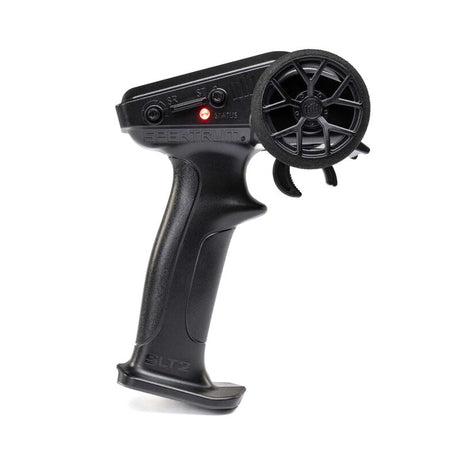 Spektrum SLT2 2-channel 2.4GHz transmitter with ergonomic design and control sticks, used for remote control models.