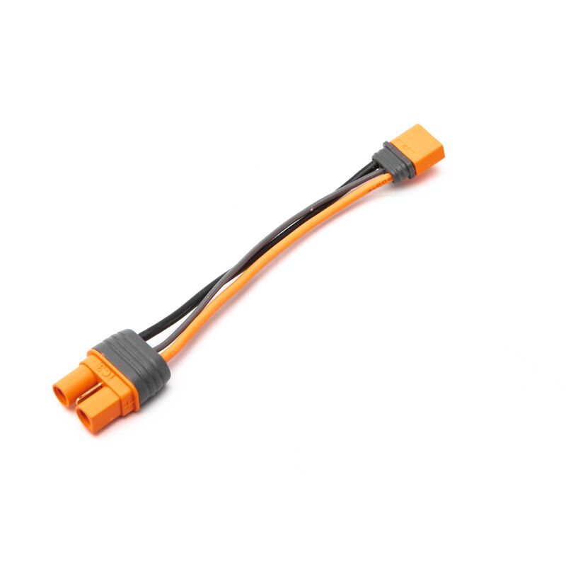 Spektrum IC3 battery adapter for IC2 devices, 6-inch length, compatible with Spektrum remote control and RC car batteries.