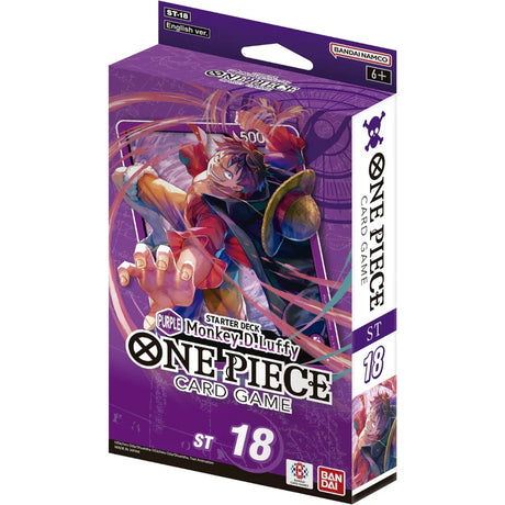 Bandai One Piece TCG Monkey.D.Luffy Starter Deck featuring colorful cards and artwork from the popular trading card game.