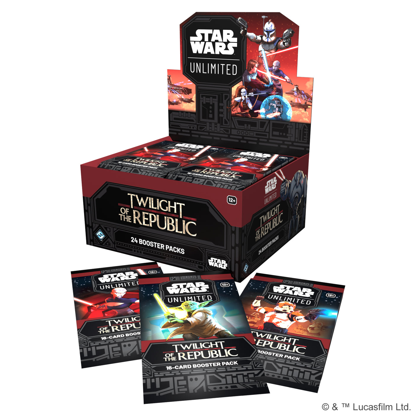 Star Wars Twilight of the Republic booster box by Fantasy Flight Games featuring collectible card game packaging.
