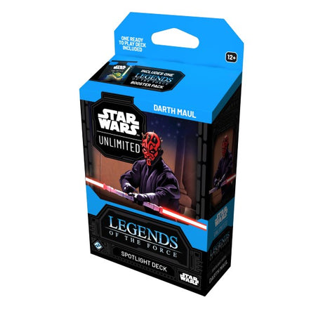 Star Wars: Legends of the Force Spotlight Decks by Fantasy Flight Games featuring collectible Star Wars card game decks with detailed artwork.