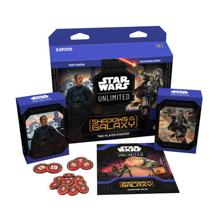 Star Wars Shadows of the Galaxy two-player starter decks by Fantasy Flight Games, featuring collectible card game artwork.