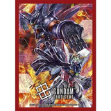 Bandai Gundam TCG official card sleeves featuring Shining Gundam and Master Gundam designs for collectible card protection.
