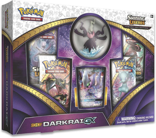 Pokemon Shining Legends Figure Collection featuring shiny Darkrai GX Pokémon TCG collectible figure and card.