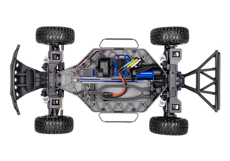 Traxxas Slash 4X4 VXL RC truck with off-road tires and sleek black body, ready for high-speed off-road adventures.