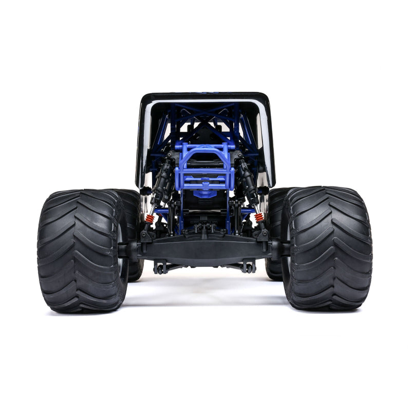 Losi Son-Uva Digger LMT 2.0 1/8 scale remote control monster truck on rugged terrain.