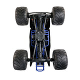Losi Son-Uva Digger LMT 2.0 1/8 scale remote control monster truck on a dirt track, showing its rugged design and large tires.