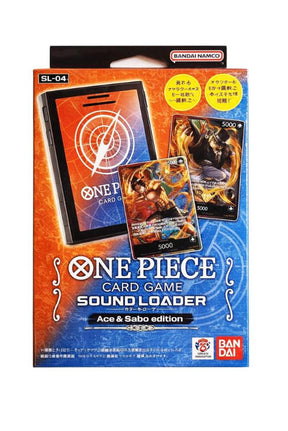 Bandai One Piece Sound Loader featuring Ace and Sabo, with detailed artwork of the popular characters from the series.