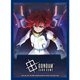 Bandai Gundam TCG official card sleeves featuring Suletta Mercury design, ideal for protecting trading cards.