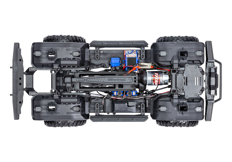 Traxxas TRX-4 Crawler Kit clipless with detailed chassis and radio-controlled off-road vehicle components.