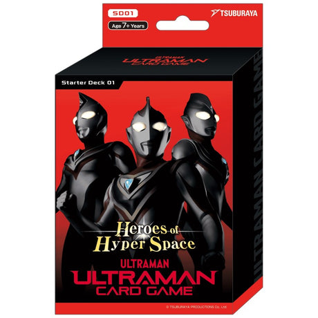 Collectible Ultraman TCG: Heroes of Hyper Space starter deck with trading cards featuring Ultraman characters and artwork.