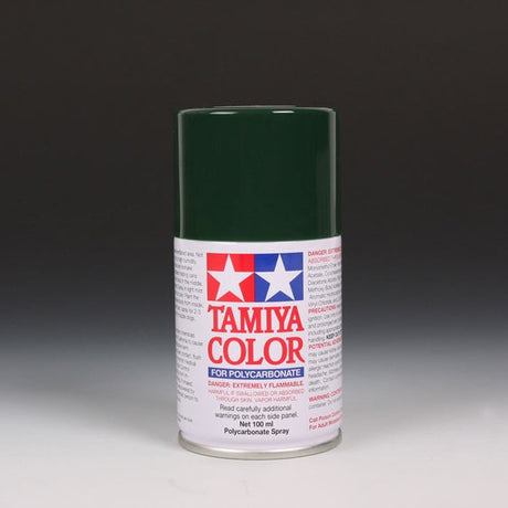 Tamiya PS-9 Green spray paint in 100ml aerosol can, ideal for model customization and hobby painting projects.