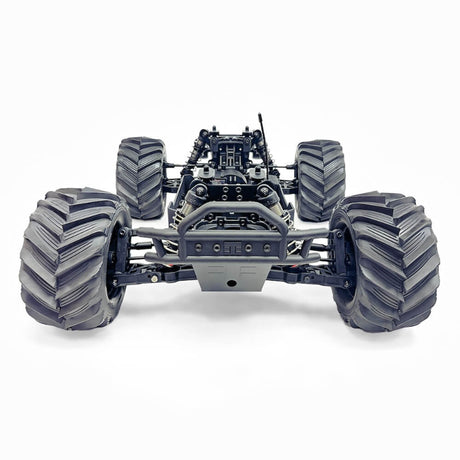 Tekno MT410 2.0 Pro 1/10 electric 4x4 monster truck kit with detailed chassis and large off-road tires.