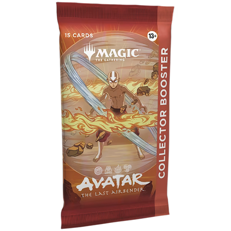 Avatar The Last Airbender Collector Booster Pack by Wizards of the Coast featuring colorful artwork and branding on the booster pack.
