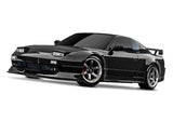 Traxxas 4-Tec Drift Nissan 240SX remote control car on display, detailed body with drift-specific features and vibrant paint.