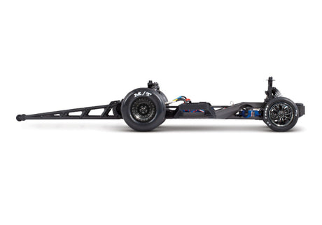 Traxxas Drag Slash C10 HD radio-controlled truck with detailed black and silver body and off-road tires.
