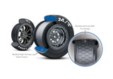 Traxxas Drag Slash C10 HD RC truck with close-up of off-road tires and detailed body in a racing stance.