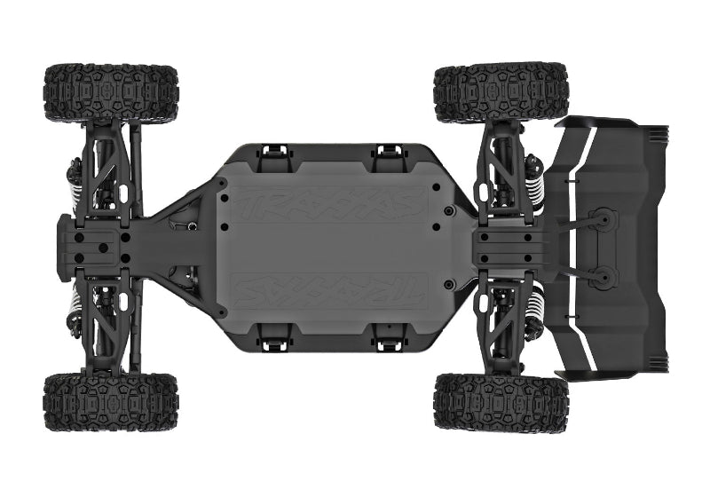 Traxxas Jato 4X4 BL-2s remote control car with rugged design and detailed body in a dynamic action shot.