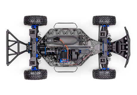 Traxxas Slash 4X4 BL-2s RC truck with black body and off-road tires, showcasing its rugged design and detailed exterior.