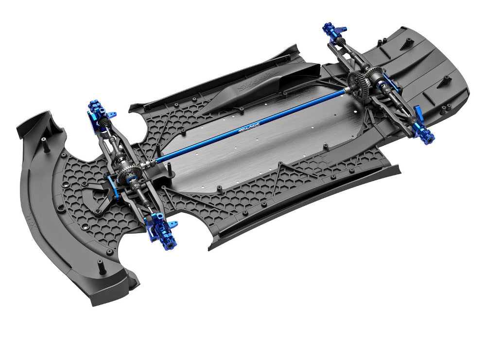 Traxxas XO-1 AWD supercar with sleek aerodynamic design and detailed exterior, ready for high-speed racing.