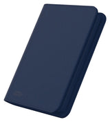 Ultimate Guard Zipfolio 160 8-Pocket Xenoskin card storage binder with black exterior and transparent pockets for trading cards.