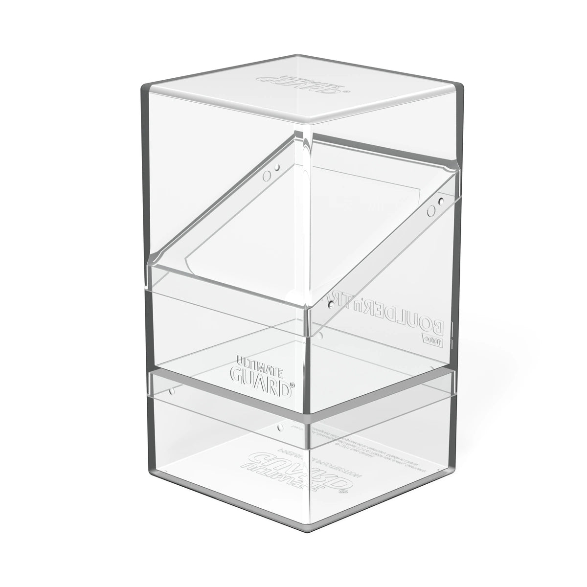 Ultimate Guard Boulder'n'Tray 100+ deck case for card supplies, featuring sturdy construction and compact design for collectible cards.